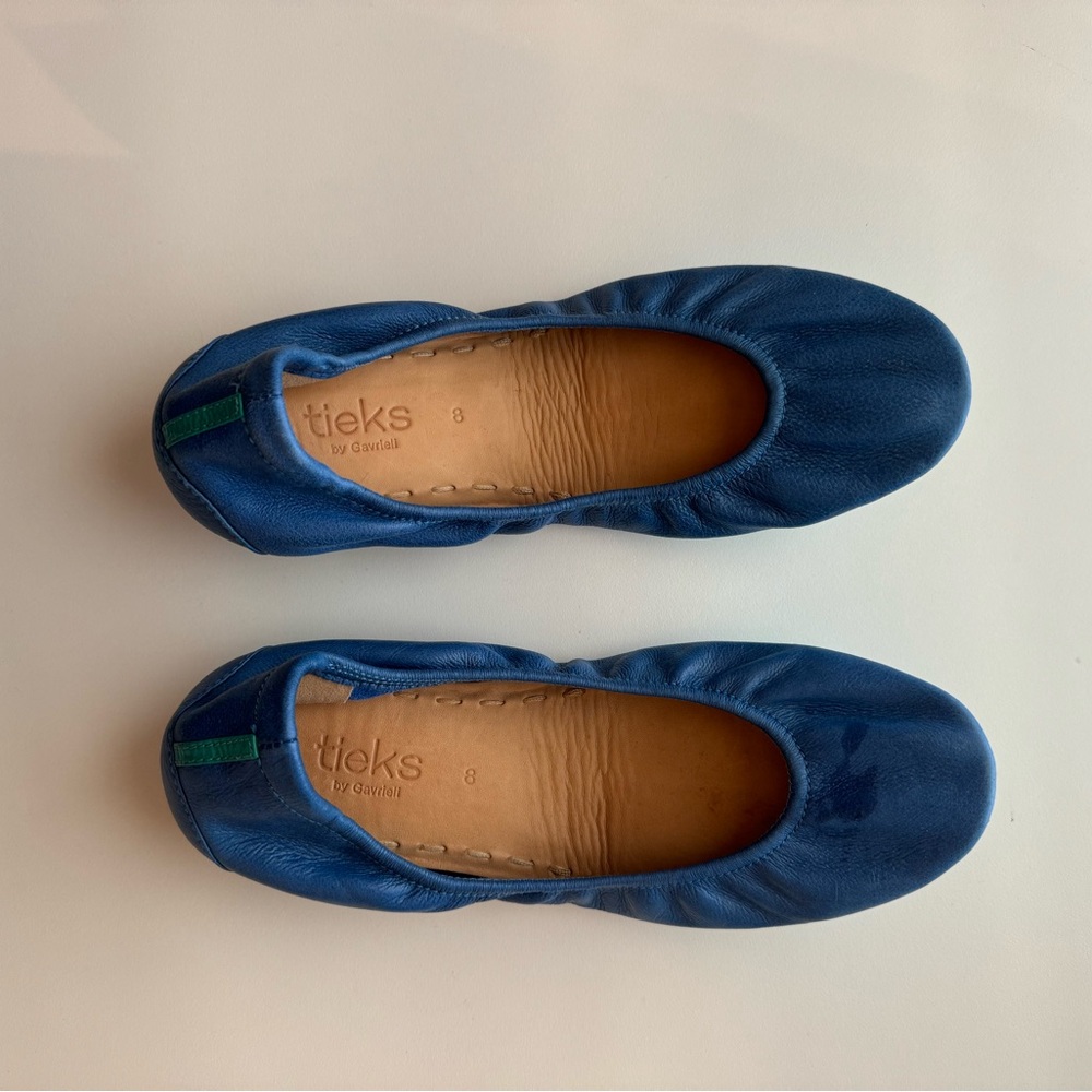 Tieks by Gavrieli Cobalt Blue Shoes Size 8 Leather Ballet Flats